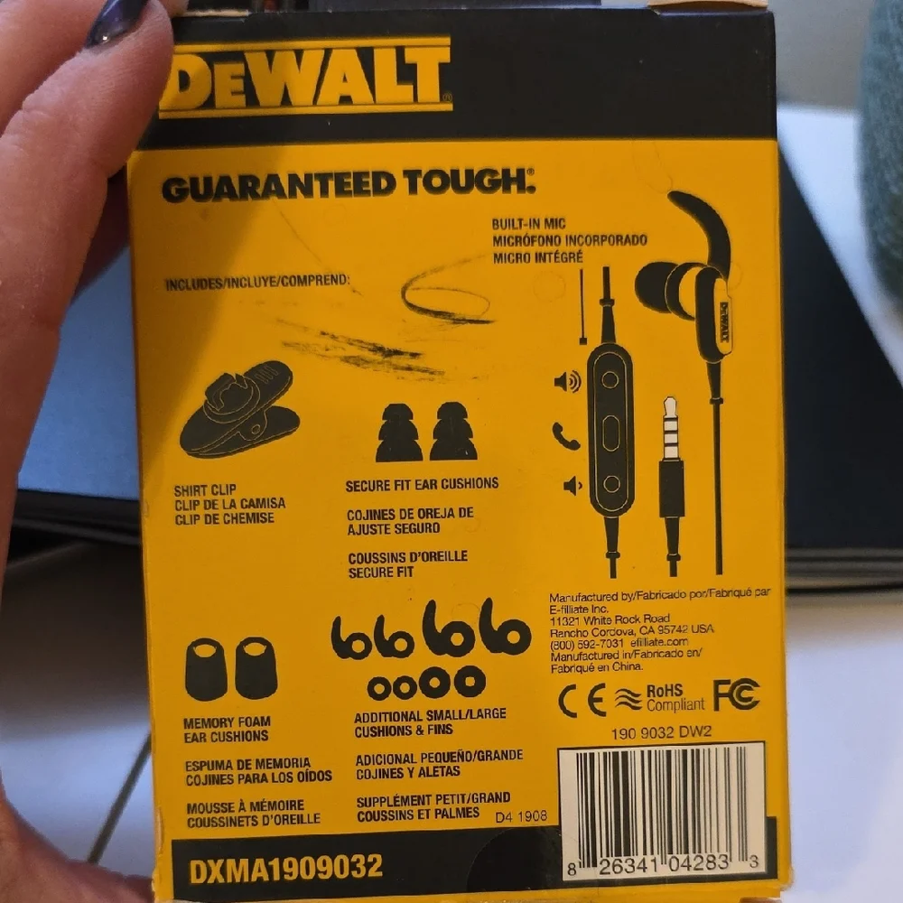 Yellow & Black Jobsite Earbuds with 3.5mm Connector